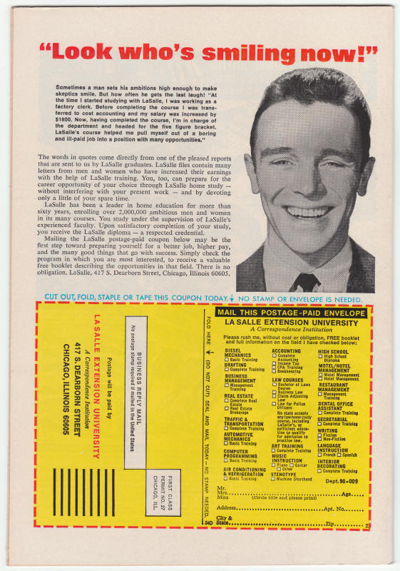 Tomb Of Dracula #11 back cover