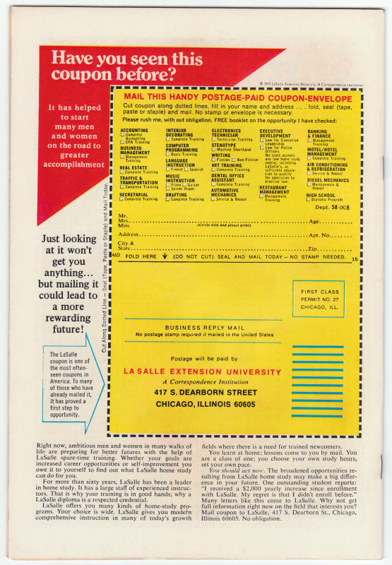 Tomb Of Dracula #27 back cover