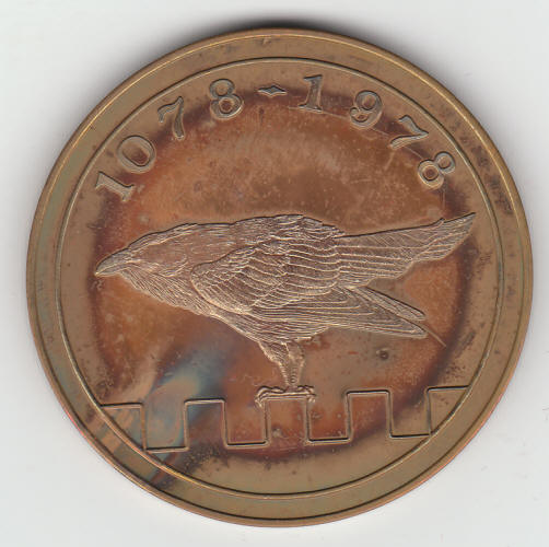 1978 Tower Of London Commemorative Bronze Medallion reverse