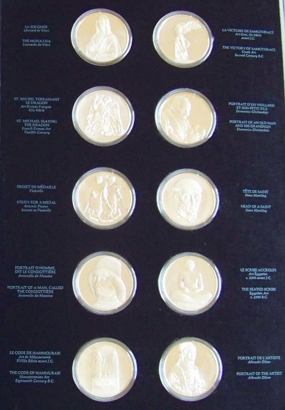 Treasures Of The Louvre Sterling Silver Proof Medals Page 1