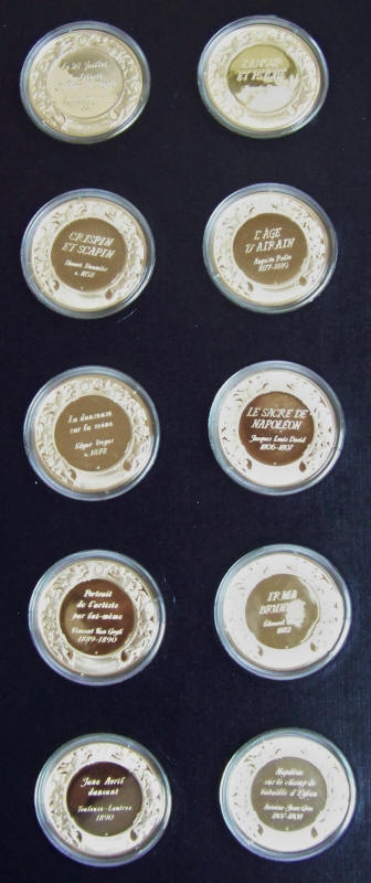 Treasures Of The Louvre Sterling Silver Proof Medals reverse