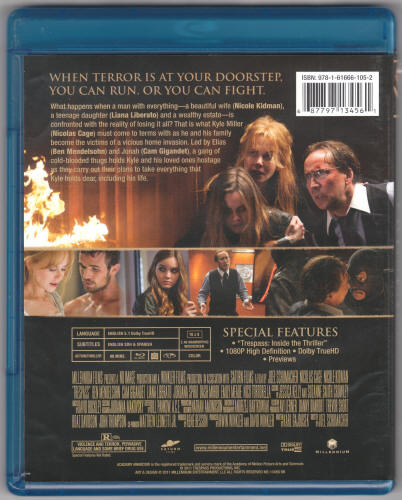 Trespass Bluray Disc