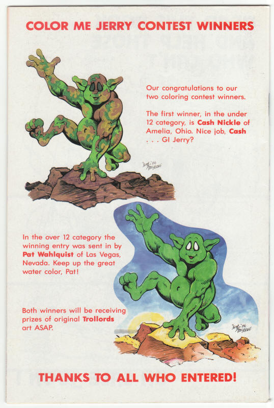 Trollords #9 1986 Tru back cover