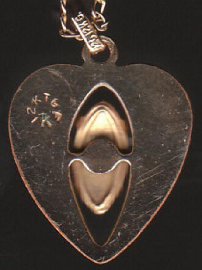 Tru-Kay 12K Gold Filled Jade Pendant hallmark