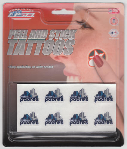 Tucson Padres Peel and Stick Tattoos