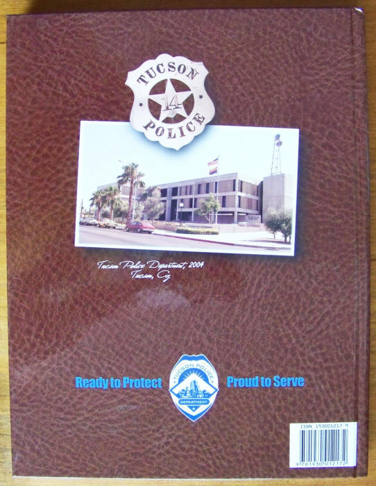 Tucson Police Department 1871 - 2004 back cover