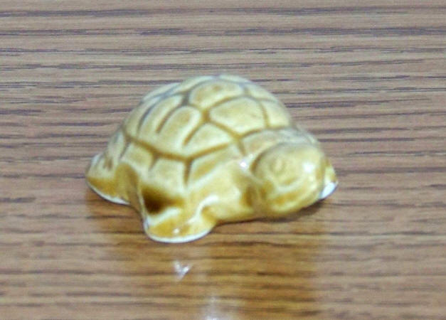 Early 1970s Golden Clay Ceramic Turtle