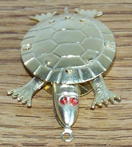 Mid 1970s Hong Kong Metal Turtle Charm