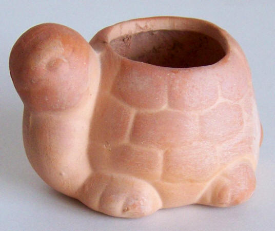 Late 1970s Terra Cotta Turtle Mini Planter