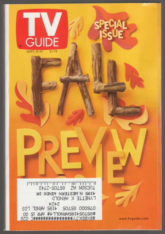 TV Guide #2424 September 1999 front cover