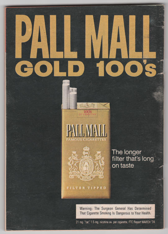 TV Guide #1119 September 1974 back cover