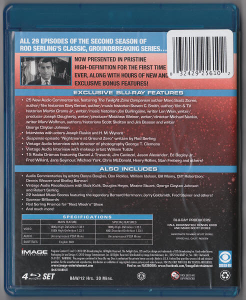 Twilight Zone Season 2 Bluray Disc Set
