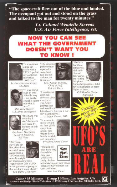 UFOs Are Real VHS