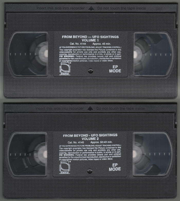 UFO Sightings Photographic Evidence VHS Tapes