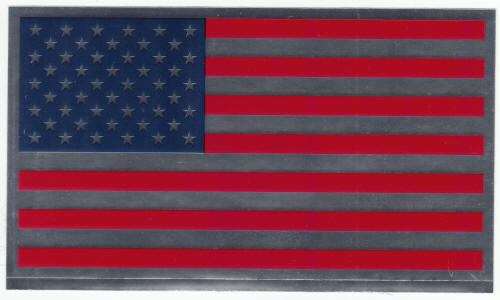 United States Metallic Flag Sticker