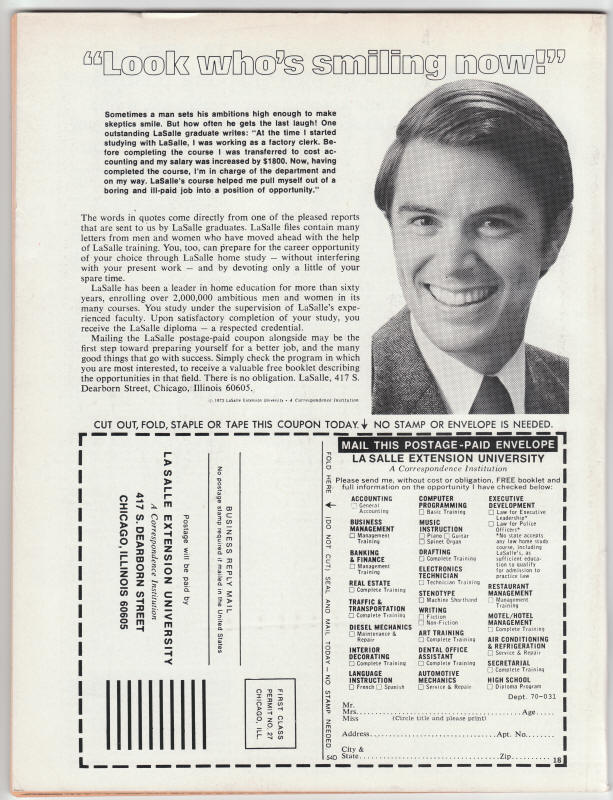 Unknown Worlds Of Science Fiction #5 back cover