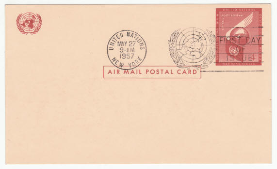 UNNY #UXC1 Post Card First Day Cover