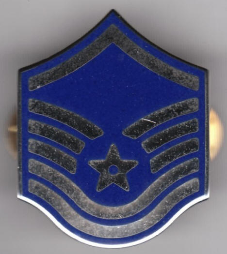 US Air Force Master Sergeant Stripes Lapel Pin