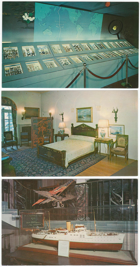 Vanderbilt Museum Mansion Post Cards Centerport NY 1960s