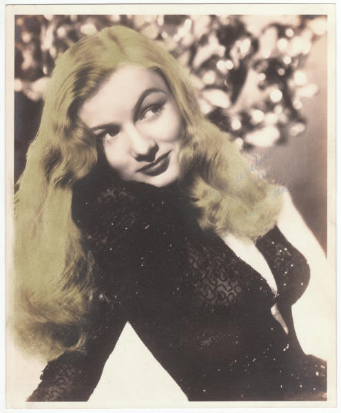 Veronica Lake Autographed Movie Still