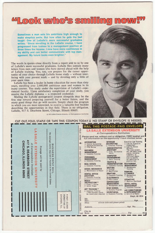 The Warlock #15 back cover