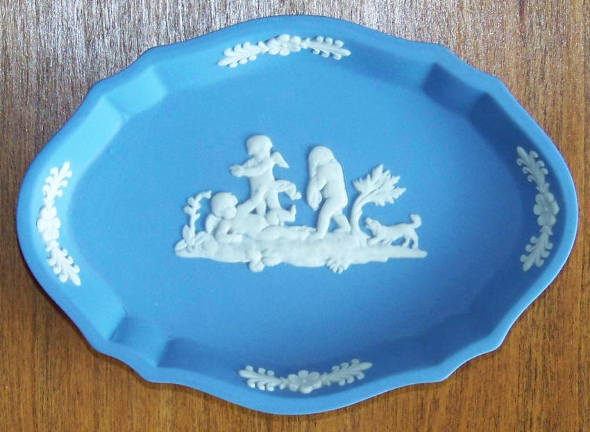 Wedgwood Blue Jasperware Sweet Dish top