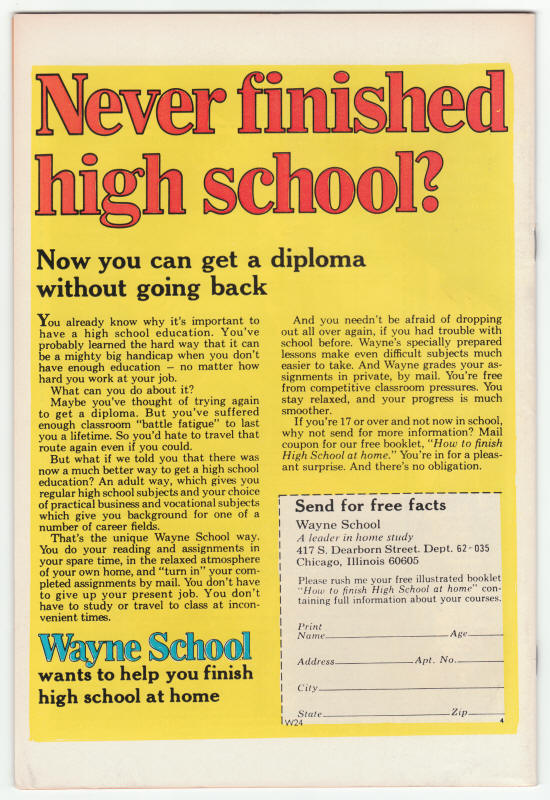 Werewolf By Night #28 back cover