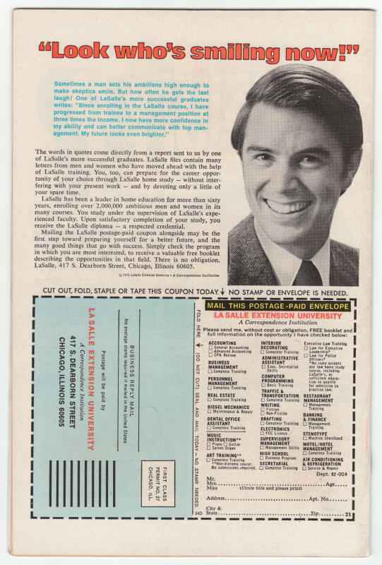 Werewolf By Night #41 back cover