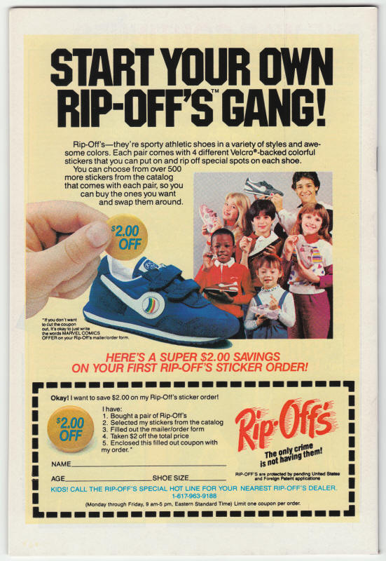 West Coast Avengers Volume 2 #1 back cover