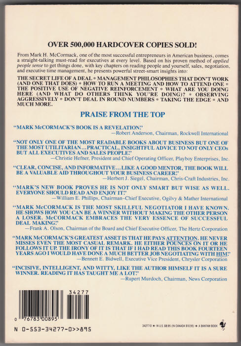 What They Dont Teach You At Harvard Business School back cover