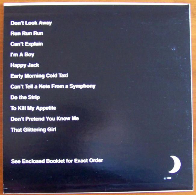 The Who Jai Baba For Petes Sake Album back jacket