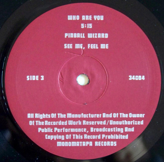 Who La Hoop Side 3 label