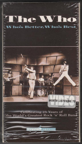 Whos Better Whos Best VHS Tape The Who