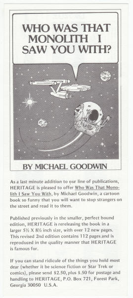 Who Was That Monolith I Saw You With? Promo Flyer front