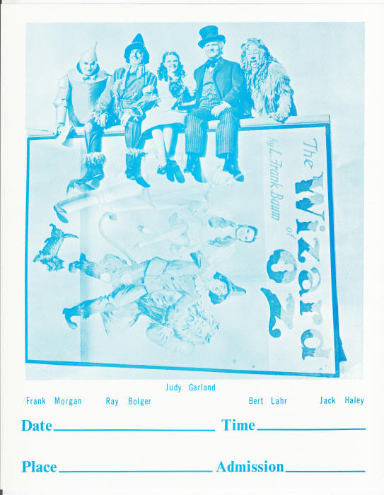 The Wizard Of Oz Handbill