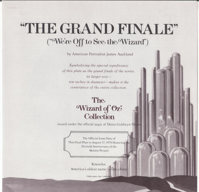 Wizard Of Oz Plate 8 brochure