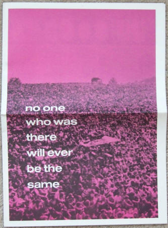 Woodstock Theatrical Promotional Paper