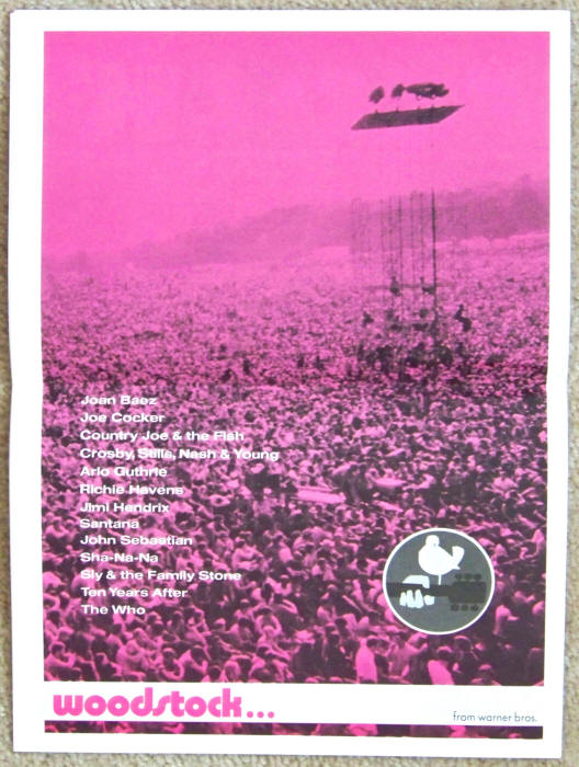 Woodstock Theatrical Promotional Paper
