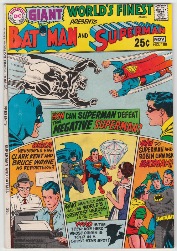 Worlds Finest Comics #188 front cover