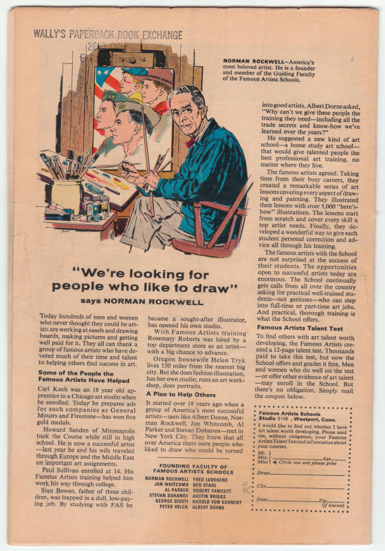 X-Men #25 back cover