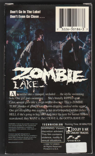 Zombie Lake VHS Tape
